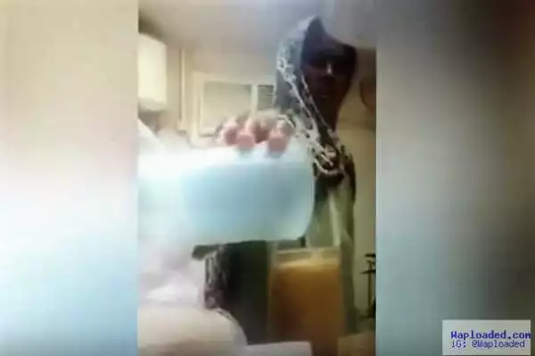 Video & Photos: Disgusting maid caught pouring urine into boss’s drink in shocking video